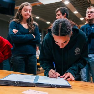 Cérémonie de signature des contrats d'étudiants sportifs de haut niveau - 50 ans UHA